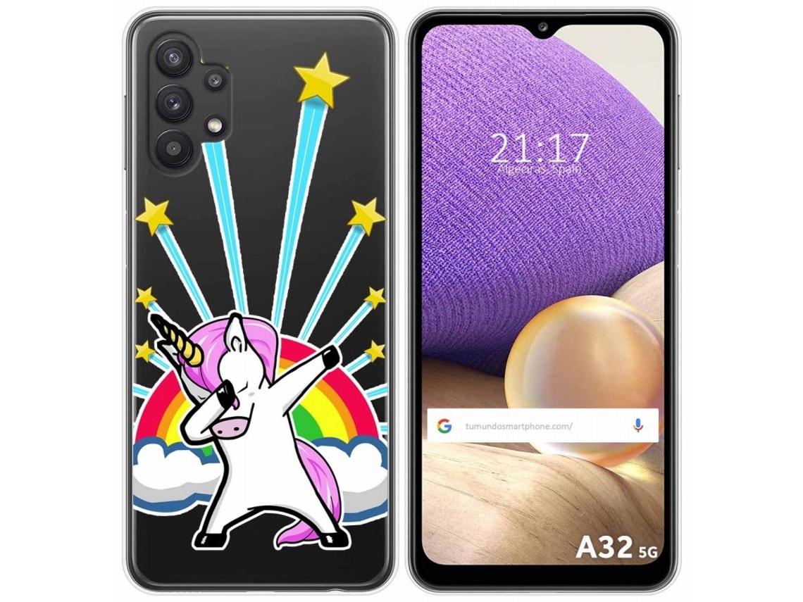 Capa Samsung Galaxy A32 5G TUMUNDOSMARTPHONE Desenhos Transparente Multicor