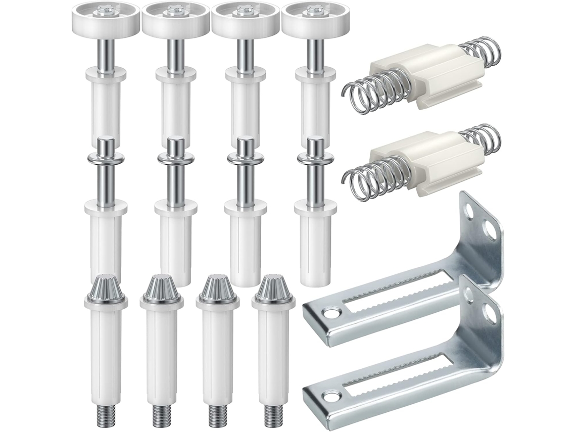 Conjunto De 16 Peças De Ferragens Para Portas De Correr, Para Dobráveis, Pivô Superior De Metal