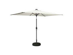 Vidaxl Guarda-sol De Jardim Com Luzes Led 200 X 300 Cm Poliéster Creme