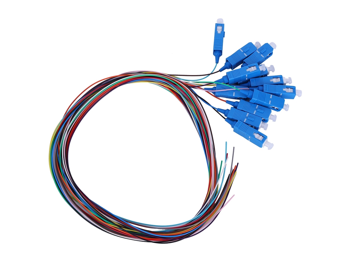 Laxiscreed Cabo De Fibra Óptica Single-mode Sc/upc De 12 Núcleos Com Conector Quadrado Pvc