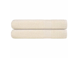 Vidaxl Toalhas Frogn 2 Pcs 100x200 Cm 360 G/m² Creme