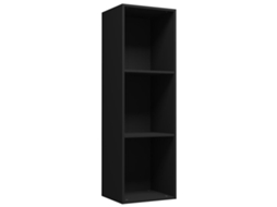Book Cabinet, Book Cabinets Vidaxl Preto Madeira Processada (36 X 30 X 114 Cm)