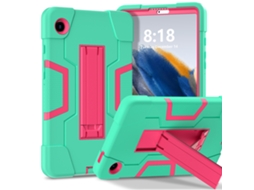 Adequado Para Capa De Proteção Samsung Galaxy Tab A9 8.7 Polegadas 2023 À Prova De Quedas Verde Menta/rosa Choque Sfushos (sm X110/x115/x117)
