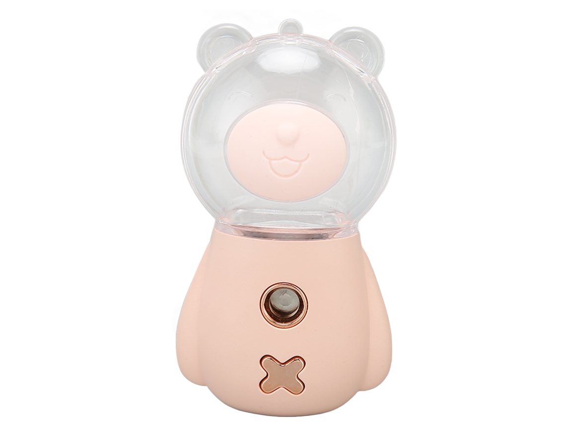 Difusor de névoa Mister Facial Nano com reservatório visível de 300ml e carregamento USB, ideal para casa, viagens e escritório.