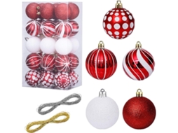 30 Bolas de Navidad Rojas para Decorar uma Árvore, Ergonômico, Uso Diário STELASPLEN