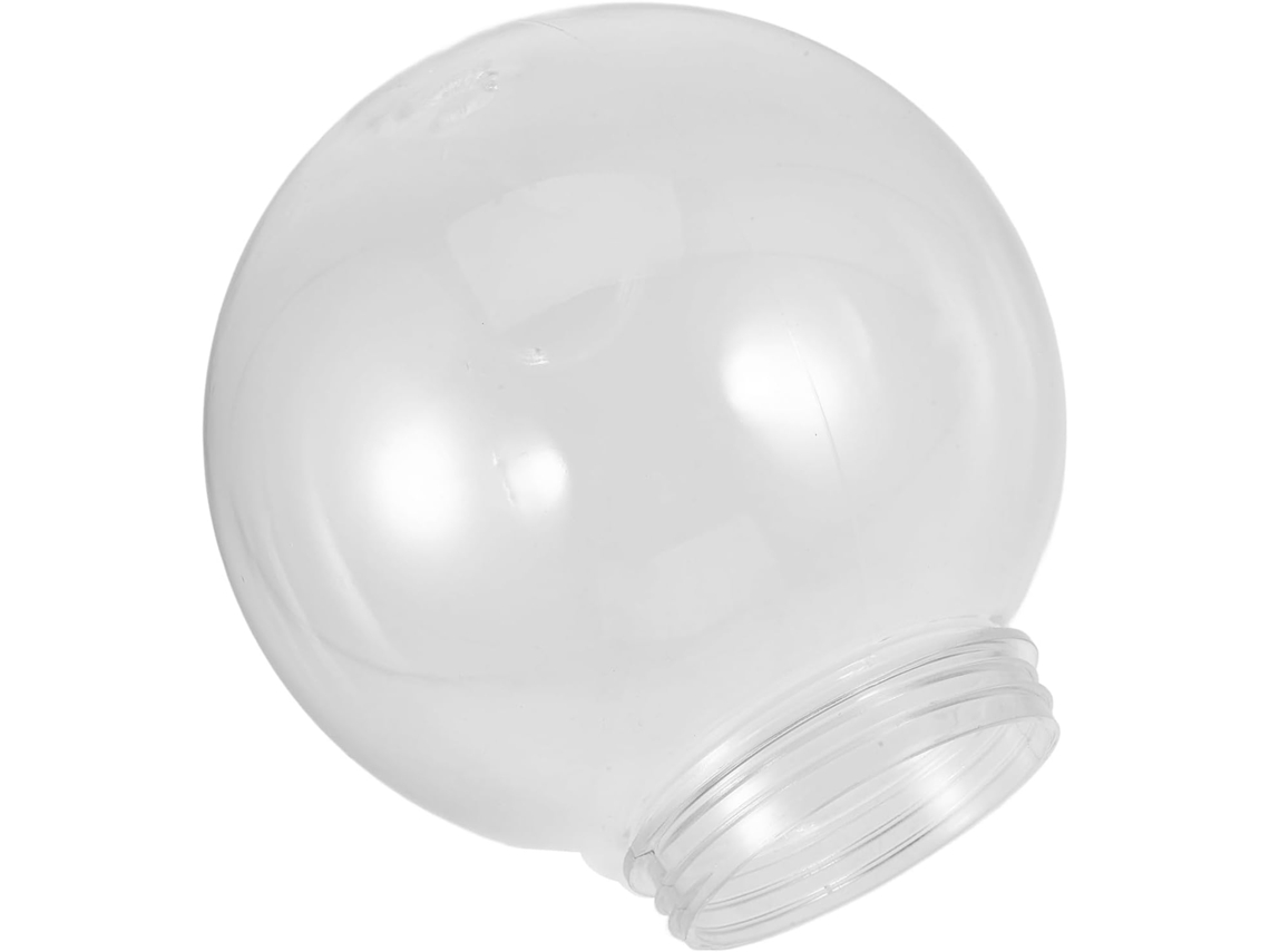 Luminária Redonda De Acrílico Transparente Com 20 Cm De Diâmetro Para Iluminação Solar De Jardim E Áreas Externas.