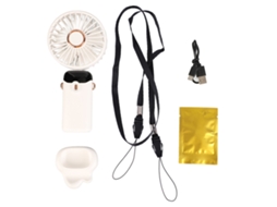 Ventoilador Para Pescoço Laxiscreed Com Display Digital, Usb, Pliável E Leve Para Uso Diário