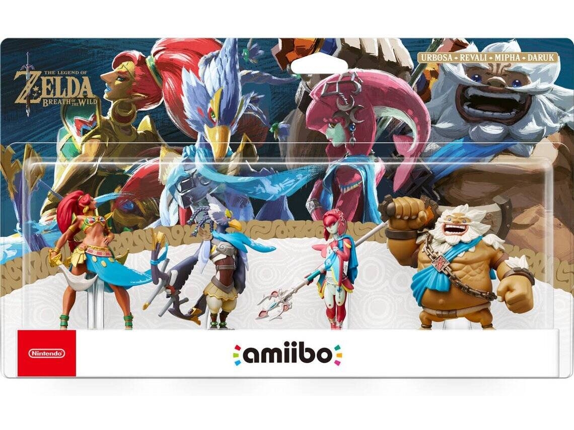 Pack Figuras Amiibo Daruk+Mipha+Revali+Urbosa