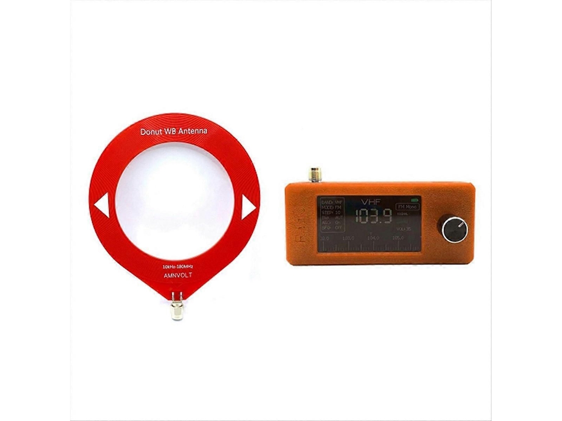 Rádio Portátil de 10khz 180mhz Mini Bolso Tela Ips 1,9 Polegadas com Antena Receptor Todas as Bandas Hf Sw Mw Vhf GOKOCO