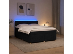 Vidaxl Cama Box Spring Com Colchão Preto 180 X 200 Cm Tecido