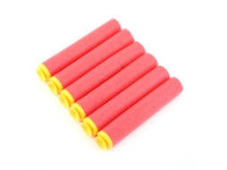 Vlola-6 Peças De Dardos Macios Com Ventosas Para Recarga De Rifle Sniper E Pistola Brinquedo Vermelho