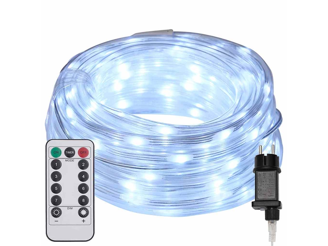 Decoração Com Luzes De Corda Vidaxl Branco Frio Pvc (5 M)