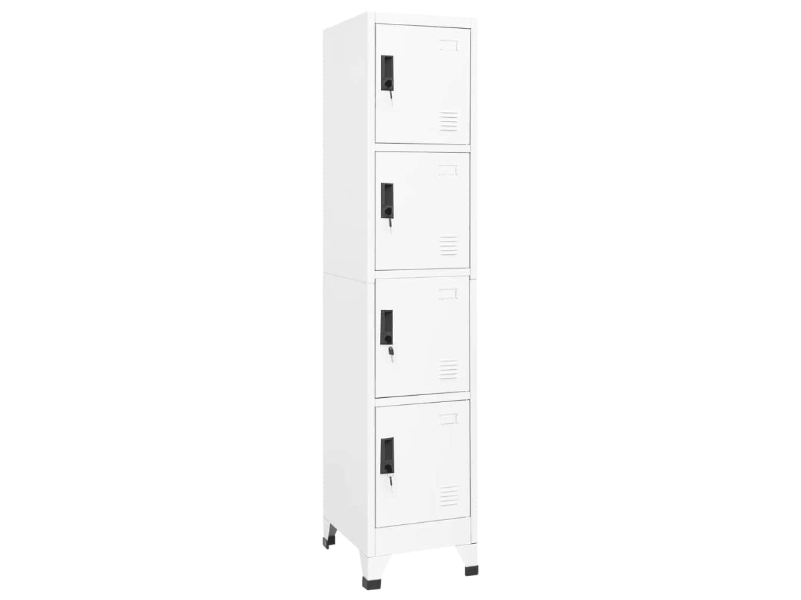 Locker Cabinet, Locker Cabinets Vidaxl Branco Aço (n/a)