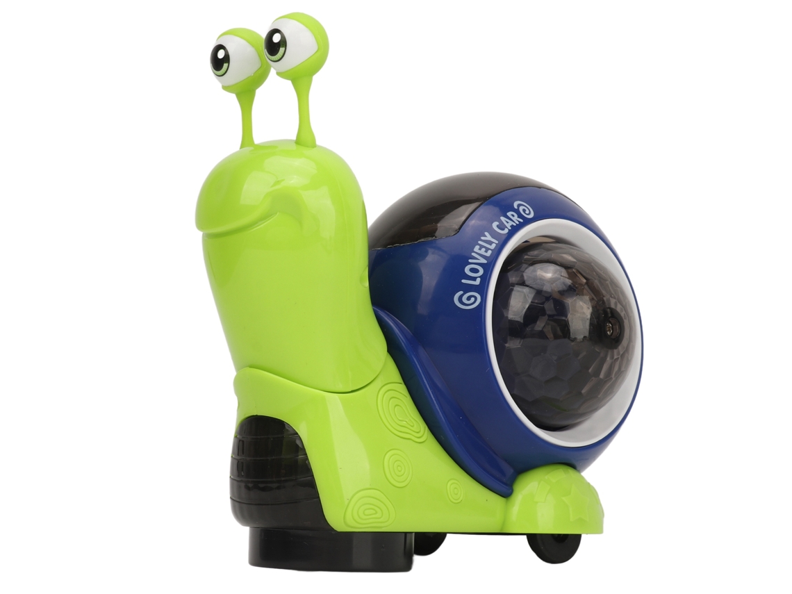 Ats brinquedo Caracol Bebê com Música e Luzes, Caracol Gateador para Tummy Time, Cabeça Móvel, Verde