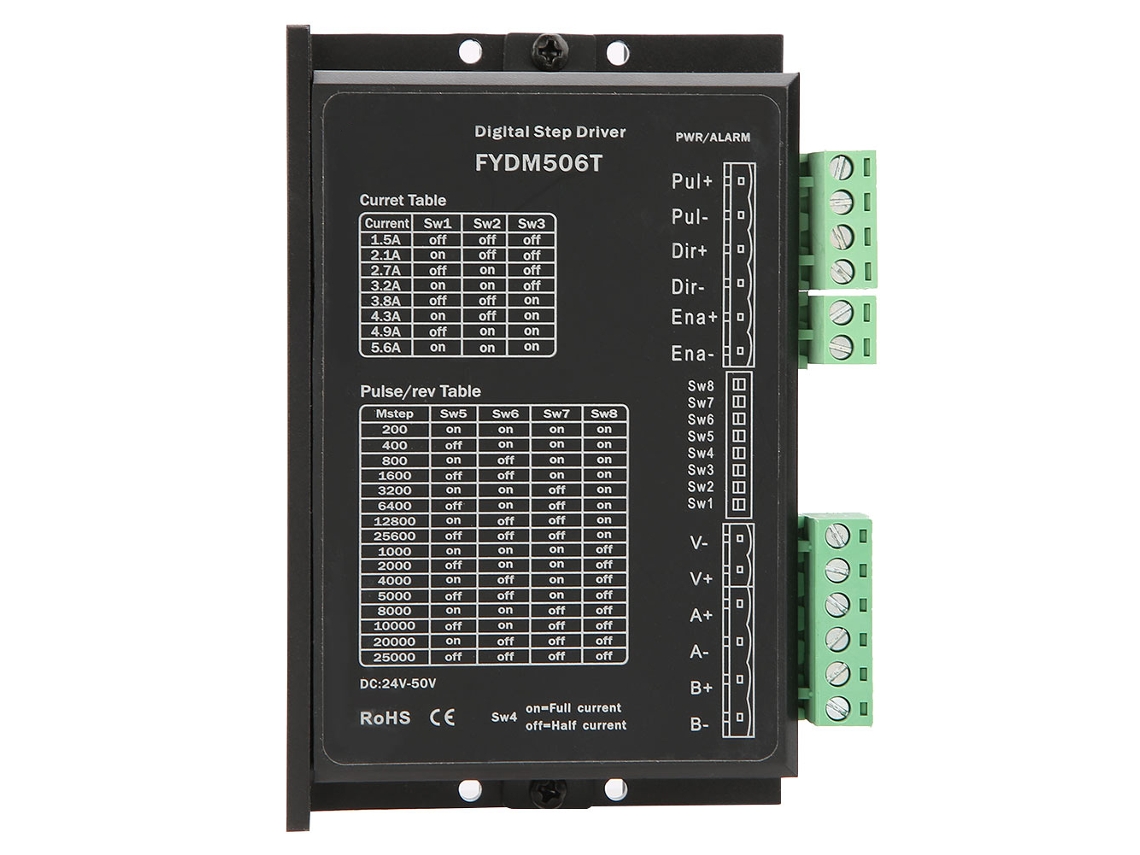 Controlador De Motor De Passo Fydm506t 2 Fases 24-50vdc Sunflare