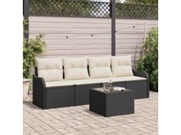 Vidaxl Conjunto De Sofá De Jardim 5 Unid. 4-número De Lugares