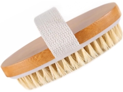 Escova De Banho Multifuncional Madeira Mobestech Com Cerdas Naturais Para Massagem E Limpeza Corporal Acessório Compacto