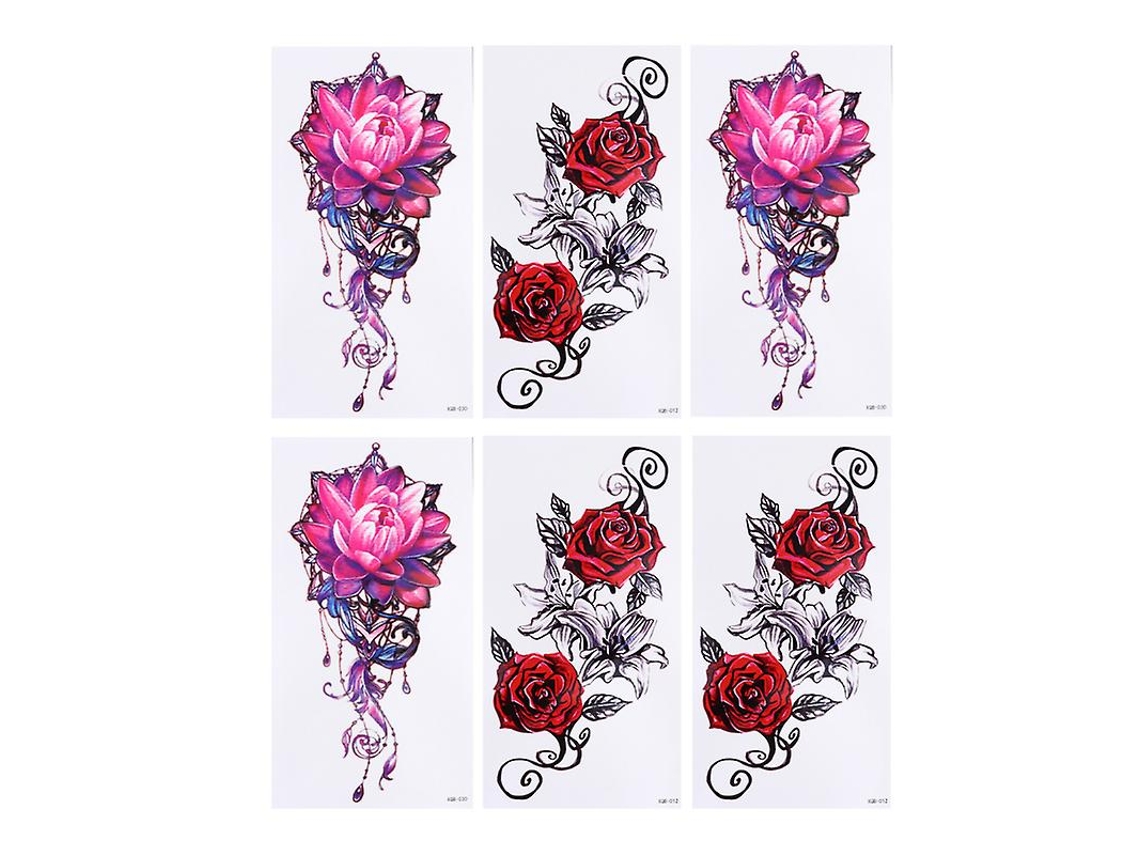 6 Folhas De Adesivos Rosa Allinless
