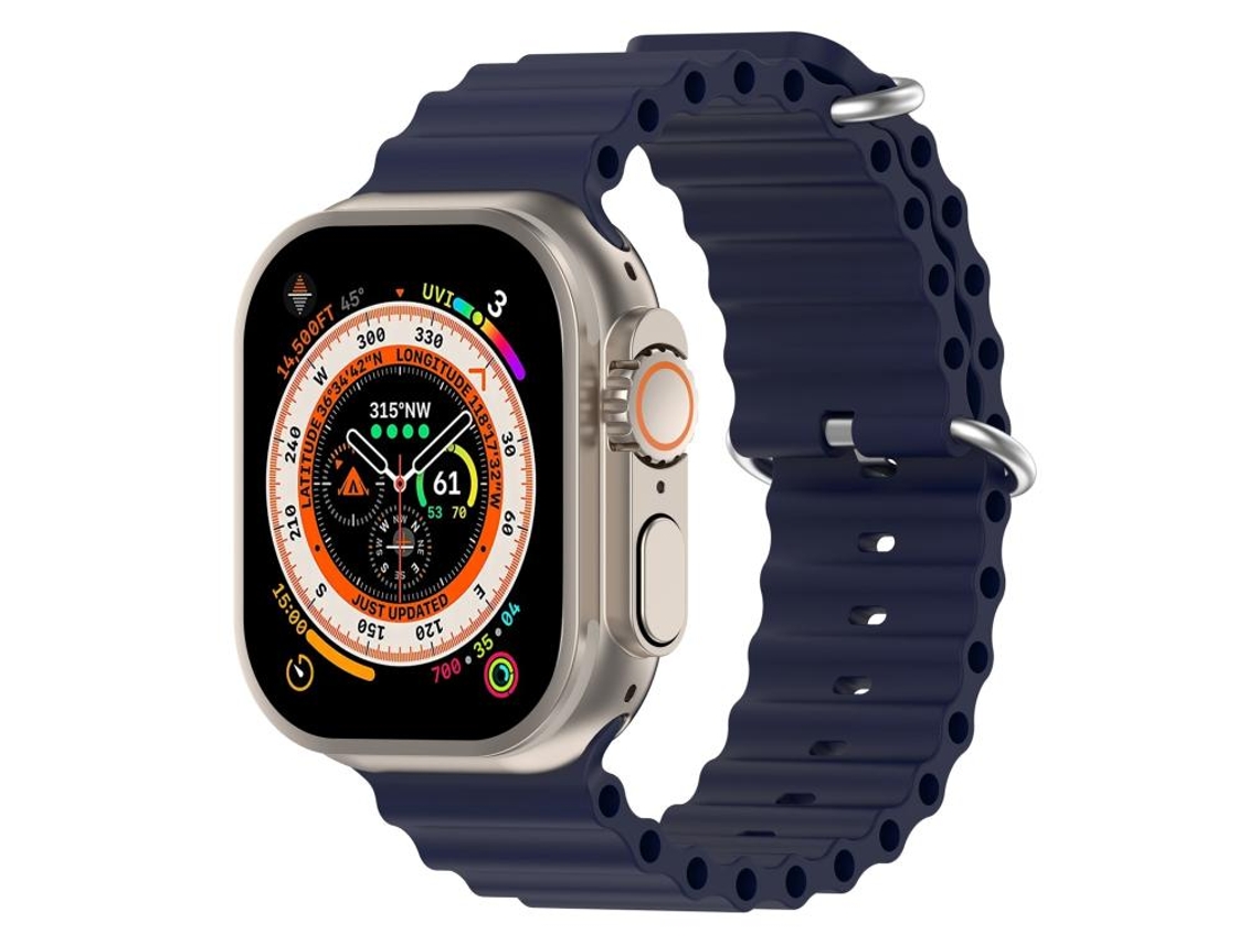 Pulseira de silicone azul marinho Csyy (compatível com Apple Watch 44 mm)