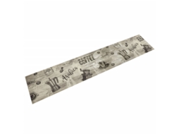 Vidaxl Tapete De Cozinha Lavável 60x300 Cm Veludo Padrão Café Cinzento