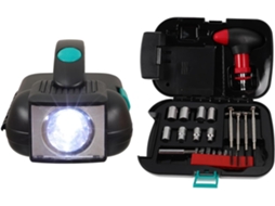 Kit De Ferramentas Com Lanterna Trabalho Recarregável A Bateria,