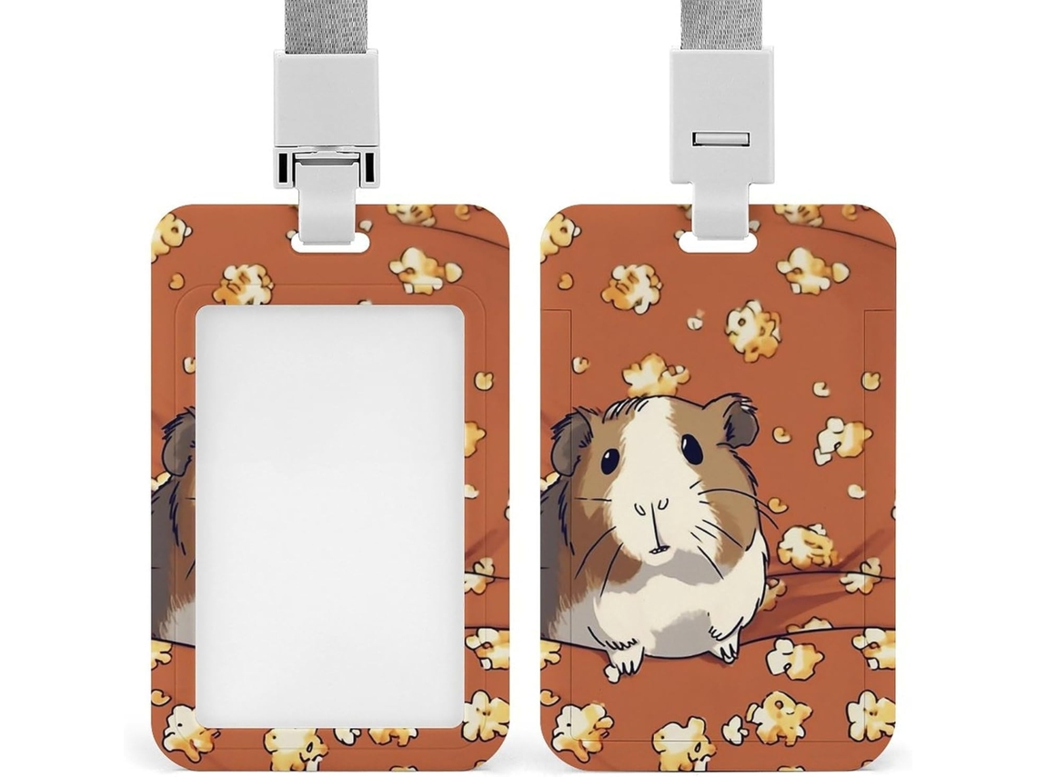 Porta Crachá Retrátil Identificação Animal Estimação Com Cordão Impermeável, Protetor Crachá, Estojo