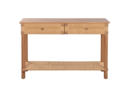 Console ALEXANDRA HOUSE LIVING em rattan de abeto com 2 gavetas, 120x35x81cm