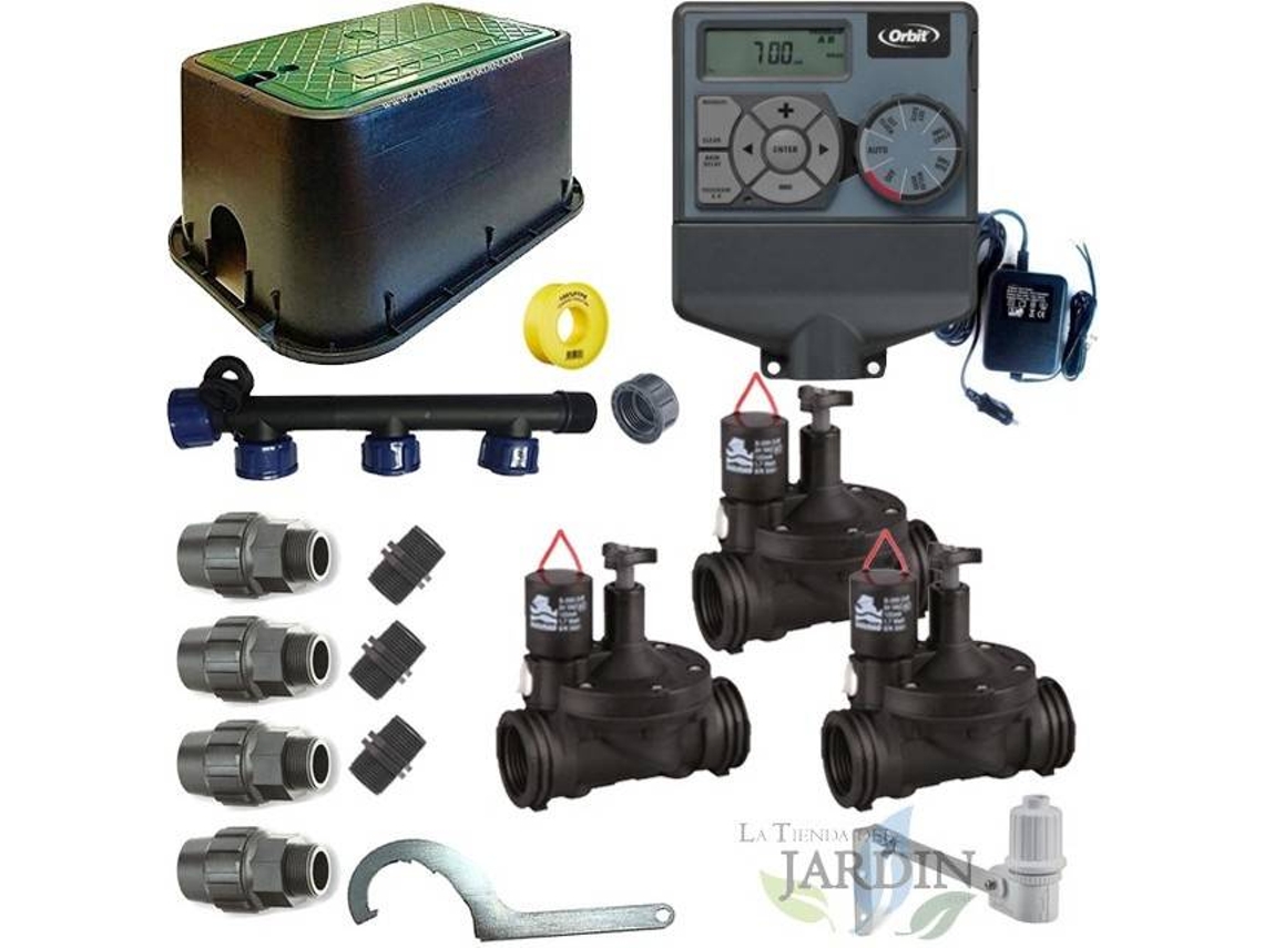 Kit de Rega Automática Profissional ORBIT - Suinga de 3 Zonas 24V