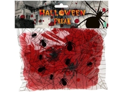 Decorações de Halloween DISFRAZZES Teia de Aranha Vermelha (20 gr)