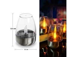 Vela Solar Led Recarregável Sem Chama, Ideal Para Decoração De Jardins E Casamentos, À Prova D'água.