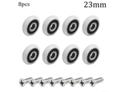 8-piece Shower Door Roller Set – 23mm Diameter, Bathroom Accessories