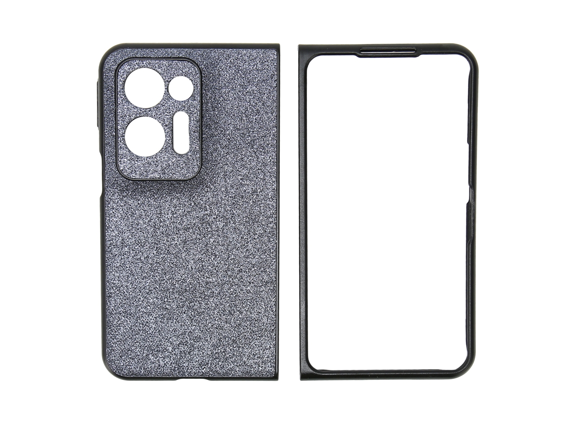 Mali capinha Protetora Cristal Anti Queda para Oppo Find N2 Case Capa de Celular Preto Glitter