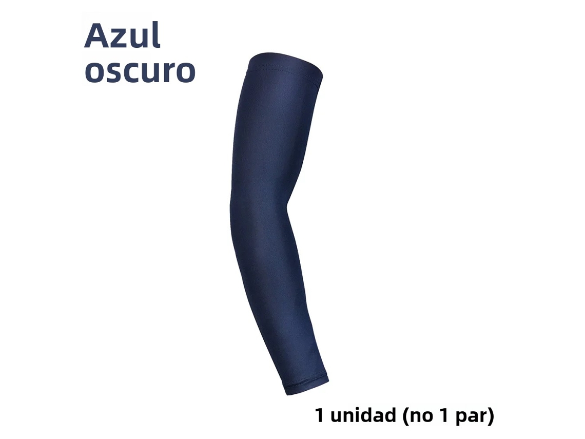 (1 Unidade, Azul Escuro, Tamanho M) Manga Esportiva Universal Com Proteção Uv Para Uso Externo, Adequada Para Basquete, Futebol, Etc.