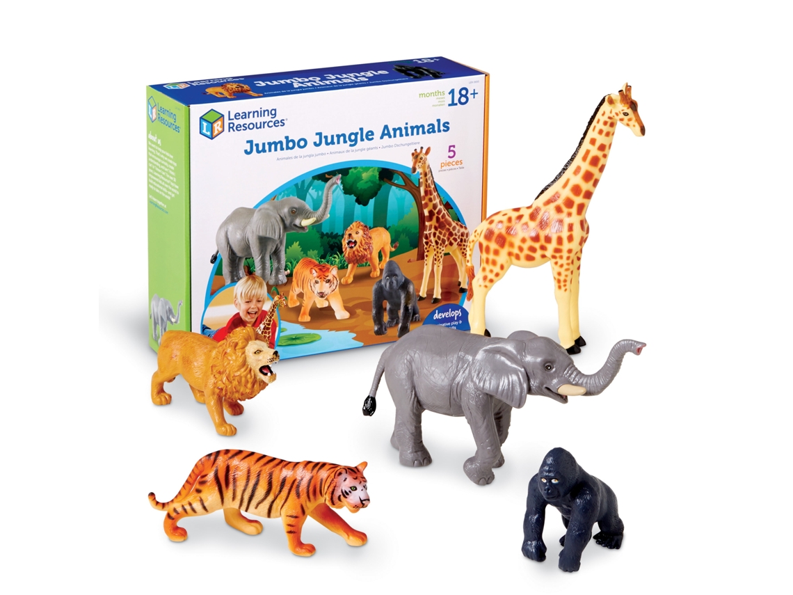 Conjunto De Brinquedos Educativos Gigantes De Animais Da Selva Da Learning Resources