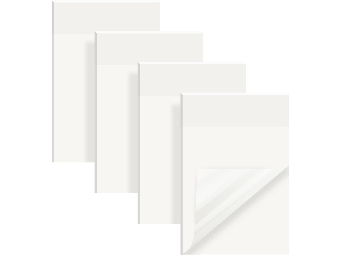 Bloco de Notas Adesivas Transparentes , 200 Folhas, À Prova D'água e Reutilizáveis. MDUG (75 X 50 Mm)
