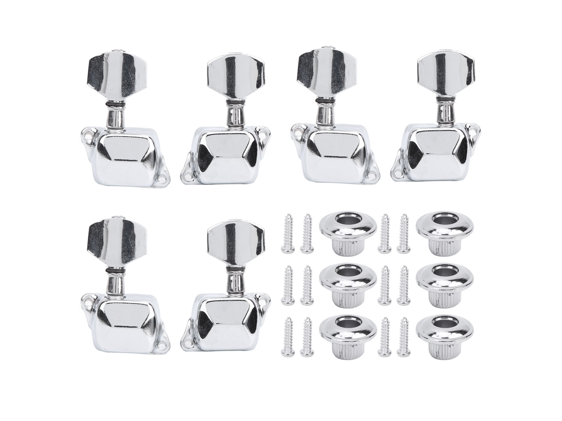 Tarraxas Semi fechadas para Guitarra, Tarraxas Semi seladas para Guitarra Acústica Ou Elétrica, Cabeçotes de Tarraxas com Afinação Ajustável AQUAFORGE