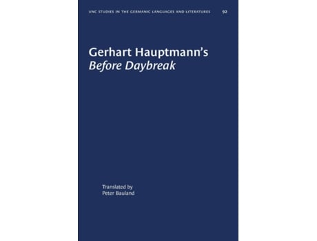 Livro Gerhart Hauptmanns “before Daybreak” De Gerhart Hauptmann (inglês)