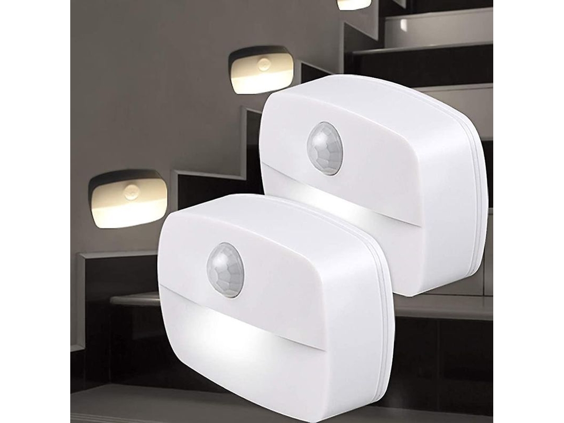 Nova Line luz Noturna Led com Sensor de Movimento, 2 Unidades Parede, Auto Ligar/desligar Pir