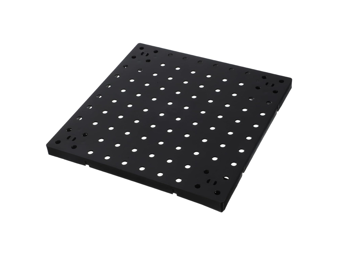 Painel De Parede Perfurado Em Abs Preto 10x10 Polegadas