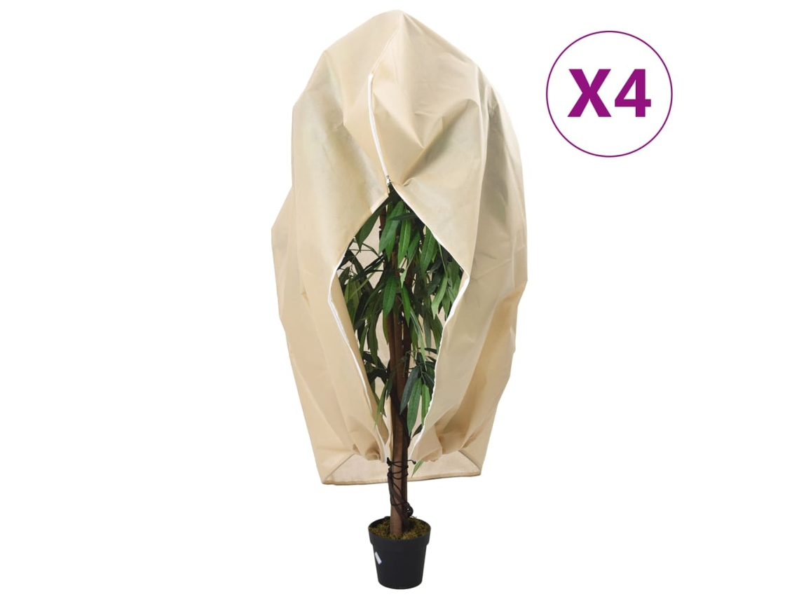 Vidaxl Coberturas Para Plantas Com Fecho 4 Pcs 70 G/m² 2,36x2 M