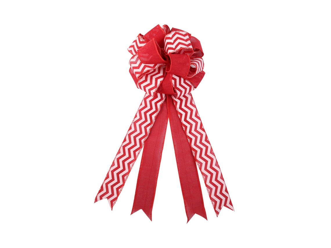 Enfeites De Natal Xadrez Búfalo Em Vermelho E Branco Para Árvore De Natal E Festas. Laço Decorativo Durável Com Estilo Rústico De-aquaforge