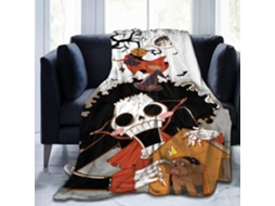 Manta Halloween 100x130cm Cama Festa Kit 5un