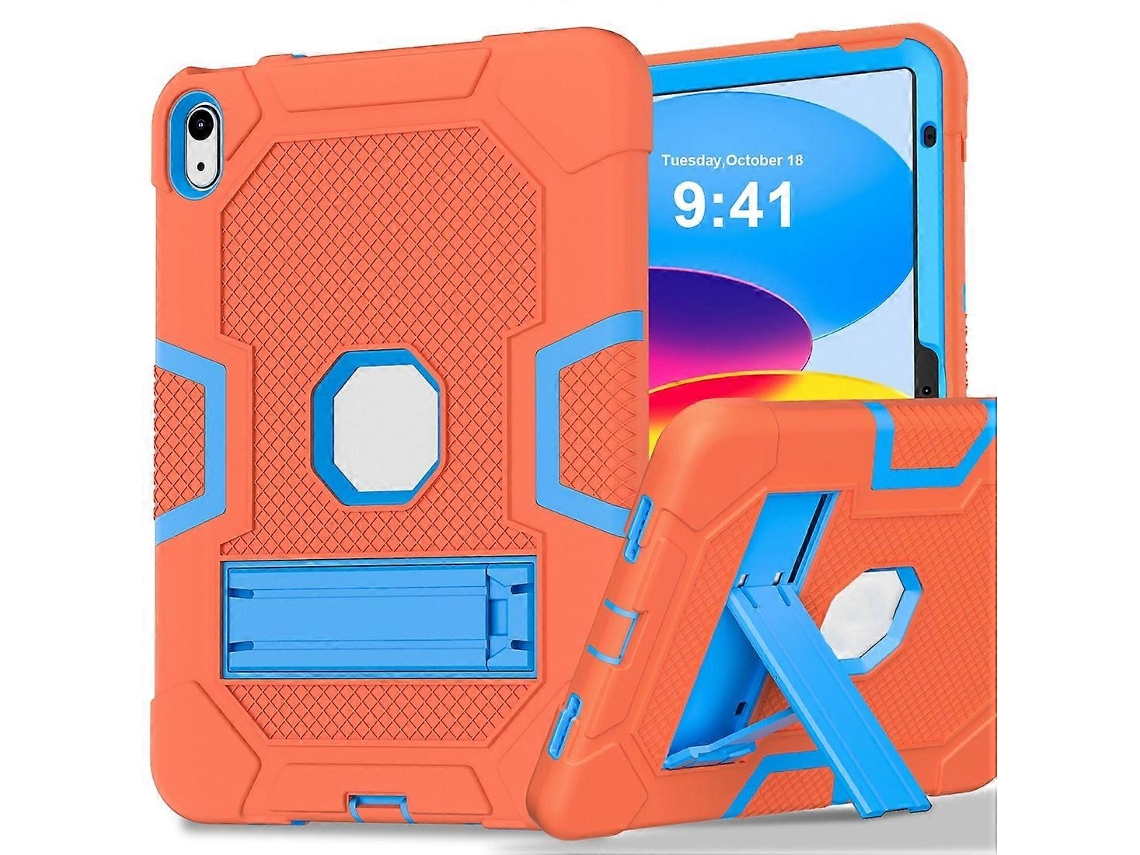 Capa Protetora De Silicone + Pc Com Robô Em Cores Contrastantes Para Ipad 2025/2022, Compatível Com Ipad De 10ª Geração (10,9 Polegadas) De 2022.