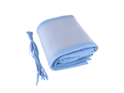 Mali conjunto de Lençol para Berço Bebê com Bumper de Malha Respirável Seguro Azul