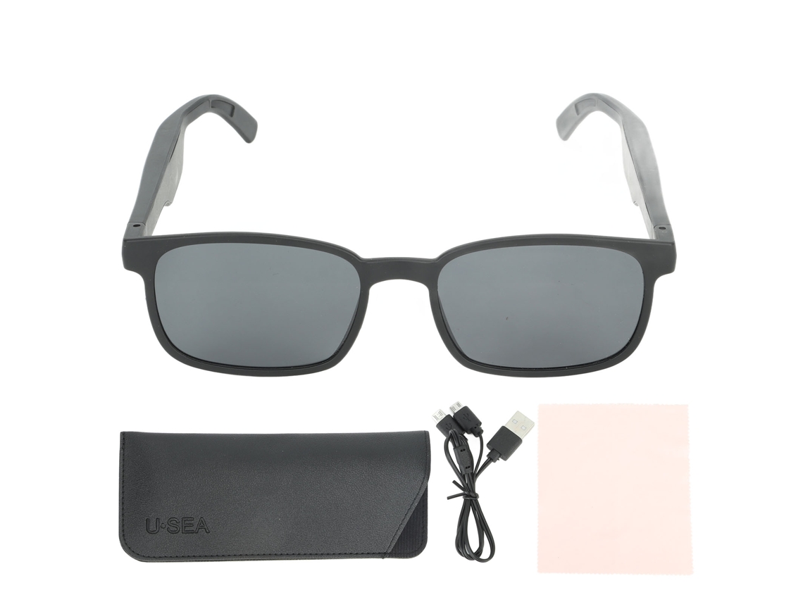 Óculos Inteligentes X 13 Estilo Ouvido Aberto Ouvir Música Chamadas Áudio Bluetooth 5.0 Preto
