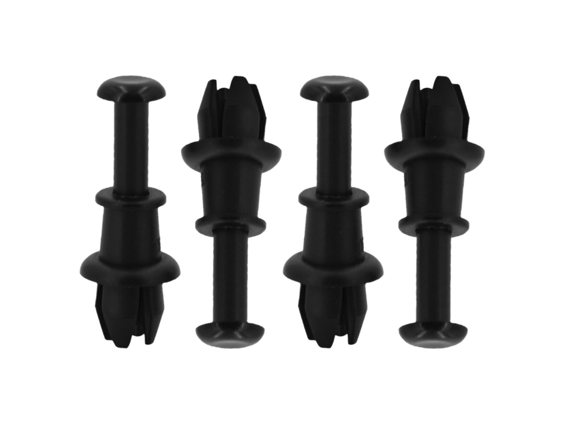 Conjunto de 4 peças de fixação para banco traseiro de carro, clipes de retenção com fita adesiva.
