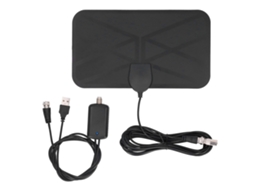 Antena Tv Digital Interior Hd 4k 1080p Ganancia 25dbi Montaje Adhesivo Kj-036