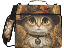 Biblioteca Cozy Cat Bolsa Organizadora De Pastas Térmica, Capa Impermeável Com Zíper Laptop E Organizador De