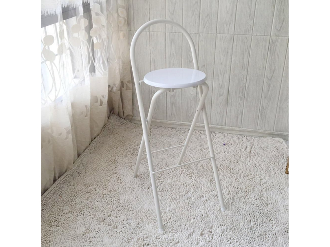 Banqueta Dobrável Portátil De Madeira, 60cm, 65cm, 70cm E 75cm, Com Encosto Apoio Para Os Pés, Ideal Casa,