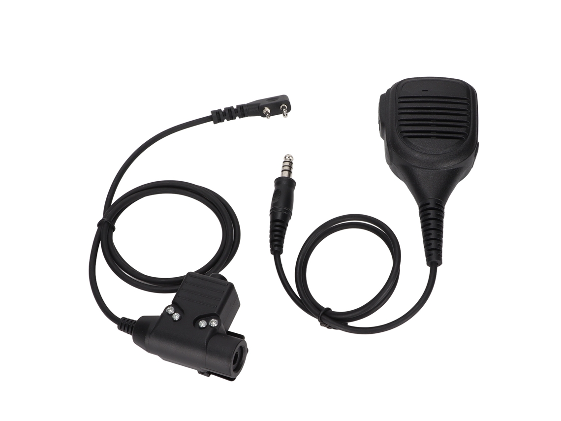 Microfone de Ombro EOOCOO com Função Ptt para Rádio Kenwood Tk 3